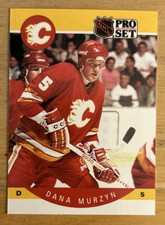 1990-91 NHL Pro Set Dana Murzyn Hockey Card #41 Calgary Flames NM