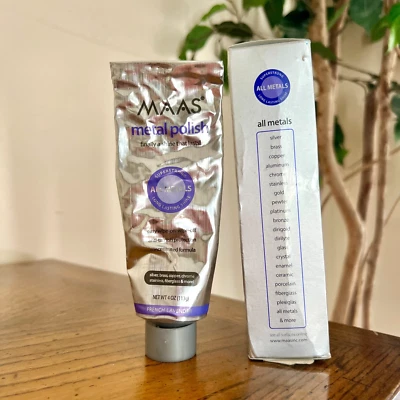 MAAS Metal Polish All Metals 4 oz Lavanda Francesa Brilho Proteger Usado *Leia - Imagem 1 de 4