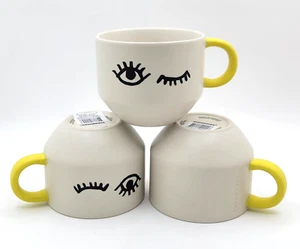 3-2017 Starbucks Coffee Mugs-New w/Tags! Winking Eyes w/Long Lashes/14 oz. Cups - Picture 1 of 9