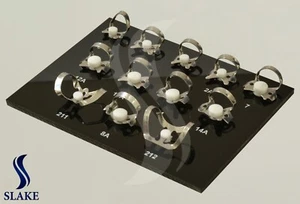 Endodontic Rubber Dam Clamps Set Endodontic 12 Pcs With Tray Dental Instruments - Picture 1 of 4