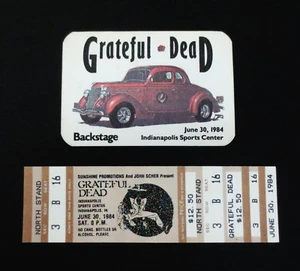 Grateful Dead Backstage Pass Ticket Indiana Indianapolis IN 30.06.84 30.06.1984 GD - Bild 1 von 12