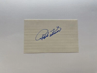 Signed MLB HOF Pirates Ralph Kiner 3x5 Index - Image 1 of 2