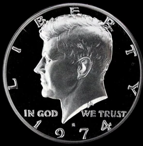 EXQUISITE FLAWLES CAMEO 1974-S KENNEDY PROOF HALF DOLLAR CHOICE GEM PROOF SCARCE - Picture 1 of 5