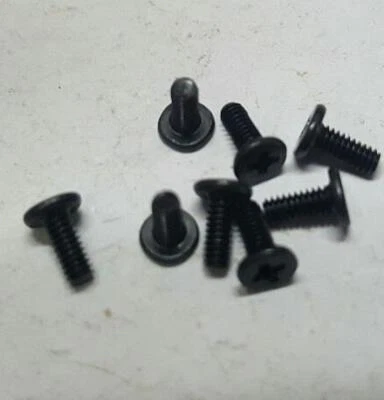 POINTOSALE.CO.UK 8x M3 x 5mm M3X5L Flat Wafer Head Machine Screws black zinc laptop m3x5