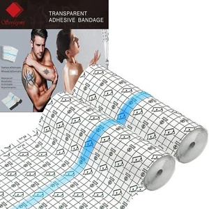 6 Inch x 1.1 Yard x 2 Rolls Tattoo Aftercare Waterproof Bandage Cover Up Tape - Picture 1 of 6