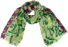 Schal mit Schmucksteinen scarf 100%Wolle wool handbestickt embroidered grün lila