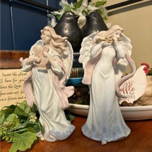 Grandeur Noel Porcelain Angels Set 2000 Collectors Edition - Picture 1 of 5