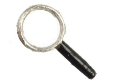 Casa Delle Bambole Ingrandimento IN Vetro Miniatura Lettura Studio Accessorio 1: - Immagine 1 di 4