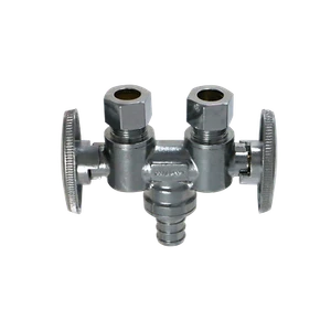 5 Stück XFITITNG 3/8" x 3/8" Außendurchmesser Kompression x 1/2" Pex Dual gerades Ventil - Bild 1 von 6