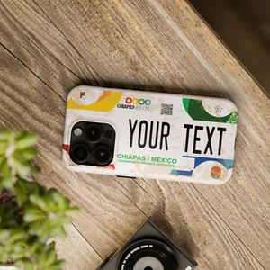 Custodia telefono resistente targa Chiapas con testo personalizzato | stile vintage - Foto 1 di 91