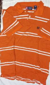 Chaps Ralph Lauren Orange White Stripe SS Polo Shirt sz XL Excellent Condition - Picture 1 of 2