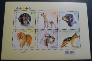 UKRAINE Block of stamps 2008 animal fauna dogs - Picture 1 of 2
