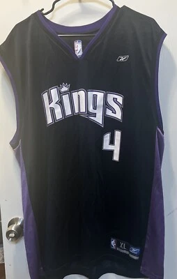 Camiseta Sacramento Kings Chris Webber 4 Mediana Negra/Púrpura NBA Baloncesto Reebok Foto 1 de 3