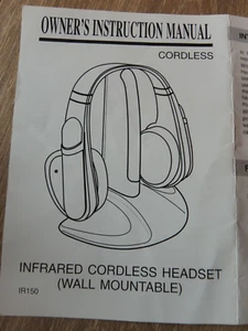 Vintage Infrared Cordless Headphones set IR150 instruction leaflet. - Picture 1 of 3