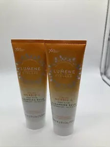 ¡Nuevo y sellado! Lote de 2 bálsamos limpiadores de brillo puro Lumene Valo Nordic-C ¡4,2 oz CADA UNO! - Imagen 1 de 2