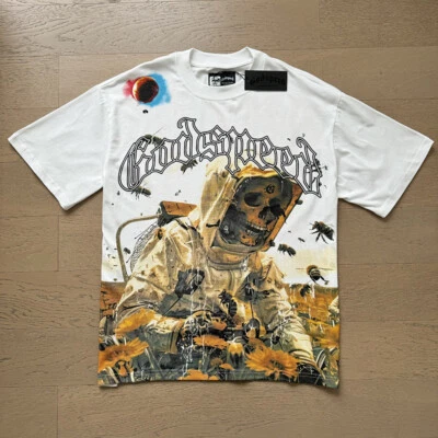 NEW Mens Godspeed Skeleton picking honey Tee Washed Short sleeved T-shirt - Image 1 of 4