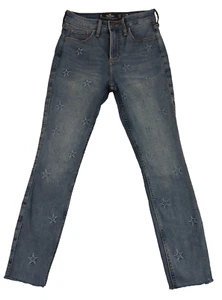Hollister Women's Jeans With Stars Size 1R Curvy High-Rise Crop Super Skinny - Picture 1 of 15