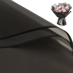20 Sheets Black Flower Wrapping Paper Florist Bouquet DIY Craft Fresh Flower ... - Picture 1 of 7