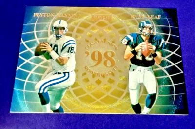 1998 PLAYOFF JUMBO CLASS REUNION PEYTON MANNING RANDY MOSS  Rc nrmt-mt or bet - Image 1 of 2