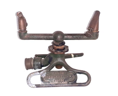 ANTIQUE RAIN KING CAST IRON SPRINKLER FLEXIBLE SHAFT CO. CHICAGO USA PAT'D 1925 - Image 1 of 4