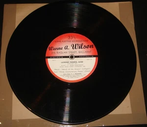 LATROBE FEDERAL BAND 1965 CUSTOM PRESS 10 inch LP ON WARNE A WILSON - Marches - Picture 1 of 3