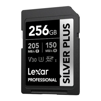 LEXAR Silver Plus Professional 256GB SD Memory Card for Mrrorless DSLR Camera - Image 1 of 4