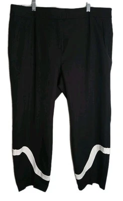 Alfani Black Ankle Pants Comfort Waist Pants Colorblock Hem Womans Size 16W #519 - Image 1 of 4