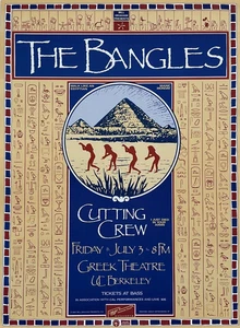 1987 THE BANGLES CONCERT POSTER WALL ART PRINT CUTTING CREW SIZE 11X17INCH - Picture 1 of 1
