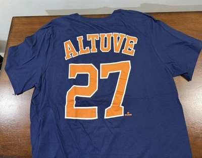 Camiseta deportiva auténtica Nike Apparel de los Houston Astros MLB Jose Altuve (L) precio de venta sugerido por el fabricante 39 USD Foto 1 de 4