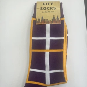 Calcetines unisex Minnesota Vikings talla única para la mayoría de los equipos de fútbol americano de la NFL - Imagen 1 de 3