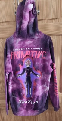 Primitive Dragon Ball Z Super Goku Black Rose Hoodie Purple Size L Skate Anime - Image 1 of 4