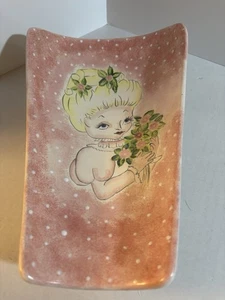 Dekorative einzigartige Keramik Schale mit Mädchen abgebildet - Bild 1 von 8