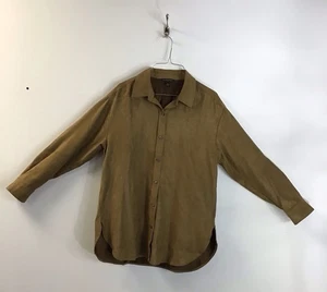 Banana Republic Men’s Vegan Suede Light Brown Medium Shirt Silky Lined 🤠 - Picture 1 of 6