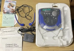 Sony Sports Discman ESP2 D-ES51 CD Portátil Walkman Probado Funciona Azul Retro Y2K - Imagen 1 de 7