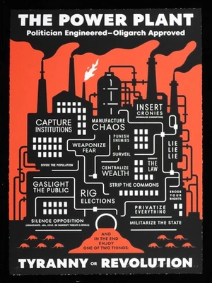 CLEON PETERSON Siebdruck Signiert Power Plant + STICKER BANKSY,shepard fairey - Bild 1 von 4
