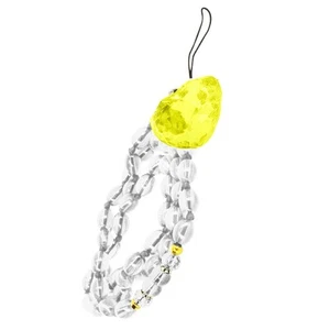 Collana da Telefono 80cm con Perle Ovali Trasparenti e Cuore Collezione Romeo - Zdjęcie 1 z 6