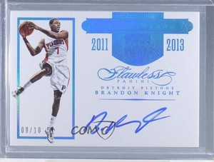 2015-16 Panini Flawless Transitions Sapphire /10 Brandon Knight #TR-BK2 Auto