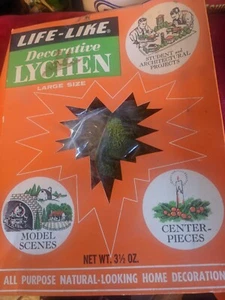 Vintage Life-Like Decorative Mixed Lychen Large Size Original Box - Picture 1 of 6