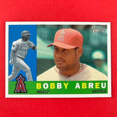 Bobby Abreu 2009 Topps Heritage 短版版 #691 美国职棒大联盟洛杉矶天使队 — 第 1/2 张图片