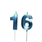 16. Geburtstagskerzen, Nummer 16 Kuchenaufleger für Geburtstagsdekorationen blau