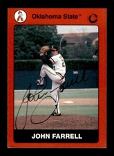 JOHN FARRELL SIGNED 1991 COLLEGIATE COLLECTION OKLAHOMA STATE COWBOYS #88 AUTO