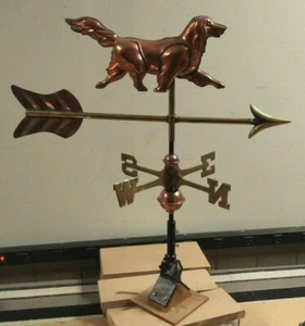  GOLDEN RETRIEVER COPPER weathervane,21" ARROW,Cottage/shed /medium size  - Picture 1 of 2