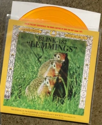 Blink-182 Swindle Lemmings/Going Nowhere Split 7" GOLD VINYL Grilled Cheese NEW! - Image 1 of 2