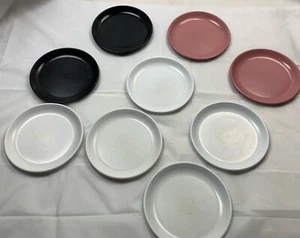Rubbermaid Vintage Melamine Plastic  8” Round Lunch Salad Plates #3838 Set Of 9 - Picture 1 of 12