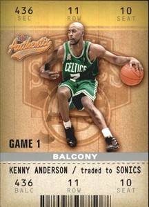 2002-03 Fleer Authentix Balcony Supersonics Card #80 Kenny Anderson /250