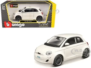 2023 FIAT 500E WHITE 1/24 DIECAST MODEL CAR BY BBURAGO 21110 - Picture 1 of 1