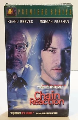 Chain Reaction, Keanu Reeves, Morgan Freeman, VHS - Image 1 of 4