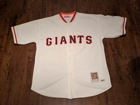 Mitchell & Ness Willie Mayes #24 San Francisco Giants Baseball Jersey Mens 2XL Cover