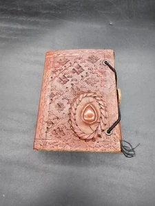 Leather Journal Hand-Tooled Notebook Journal Diary Natural Paper 5 x 3.5" - Picture 1 of 9