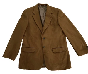 Vintage Eddie Bauer Camel Hair Blazer Suit Jacket Mens Size 40R Brown Preppy USA - Picture 1 of 17